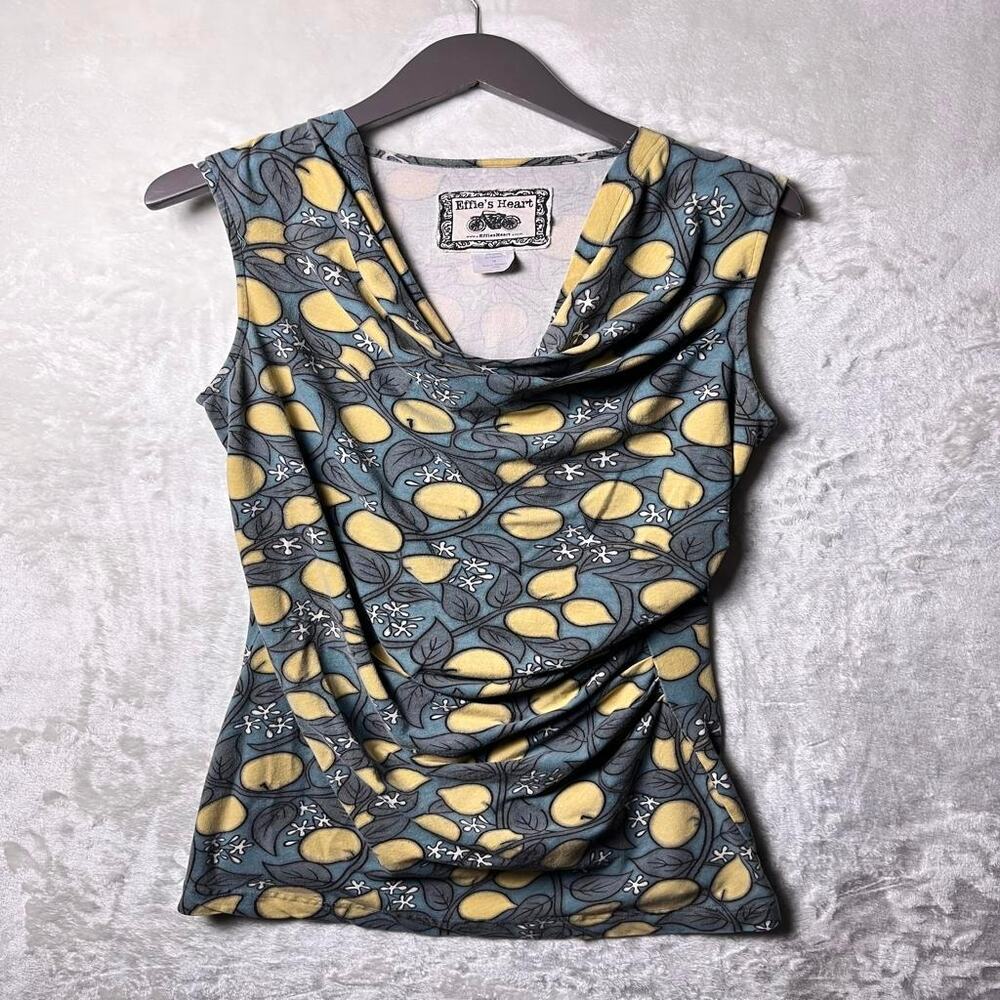 Effie's Heart Whimsical Flora Essence Cowl Neck Tank Top Women's 1X Fairy Goth